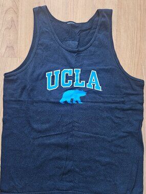Men's Black 100% cotton UCLA tank top - size Medium